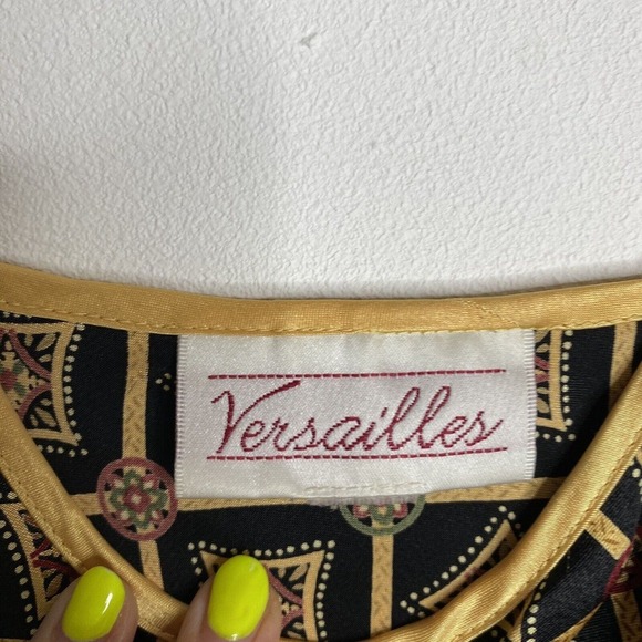 Vintage 90’s Versailles Size Medium Geometric Chemise Slip Lingerie - Picture 4 of 6